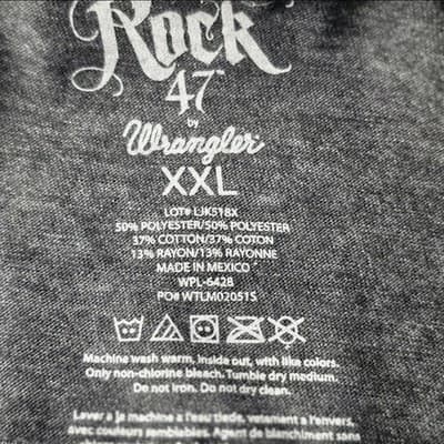 Wrangler ROCK 47 Women's XXL Gray Short Sleeve T-Shirt - Thumbnail 3