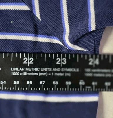Polo Ralph Lauren Men's XL Blue Striped Golf Short Sleeve Shirt - Thumbnail 3