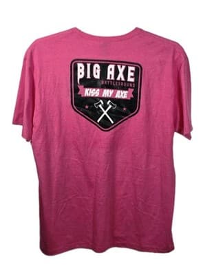 Big Axe Xl Pink Short Sleeve T-Shirt - Thumbnail 6