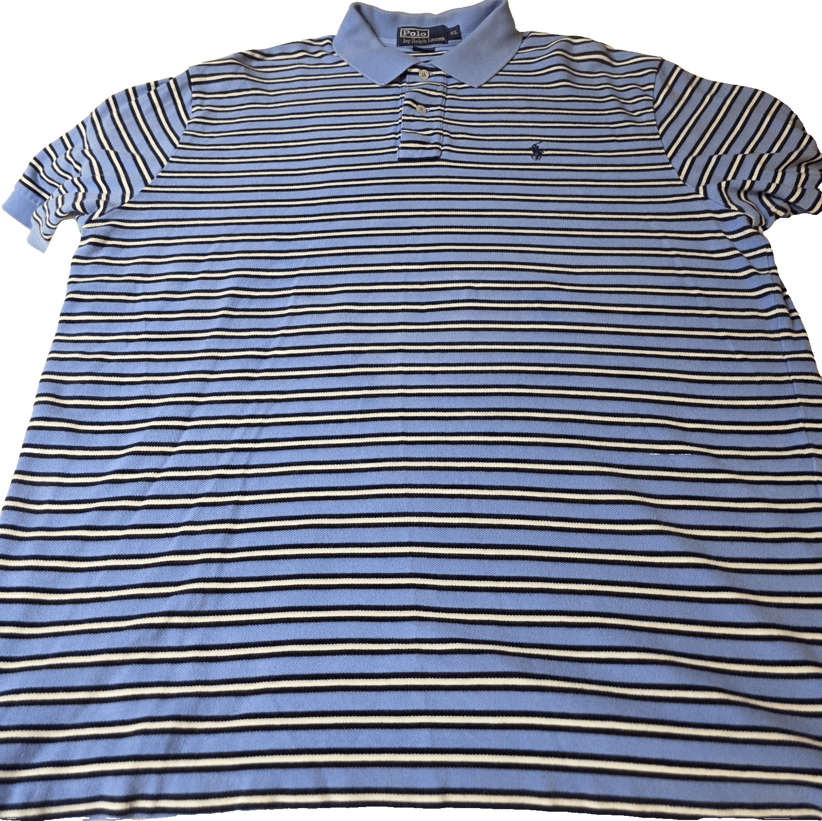 Polo Ralph Lauren Men's XL Blue Striped Short Sleeve Shirt - Image 1