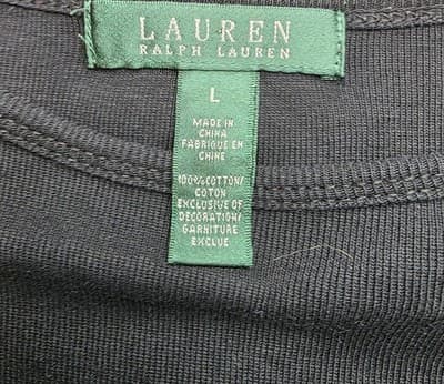 LRL Lauren Jean Co Women’s Large Black Crewneck Long Sleeve Shirt - Thumbnail 4