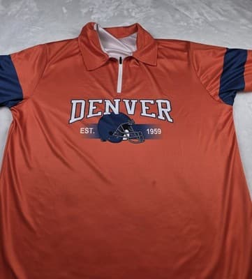 Denver Broncos Men's Large Short Sleeve Pullover - Image 1