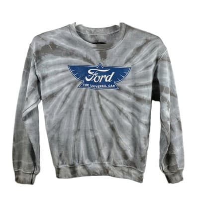 Ford Size Small Blur / Gray Tie Dyed Graphic Long Sleeve Sweatshirt - Image 1