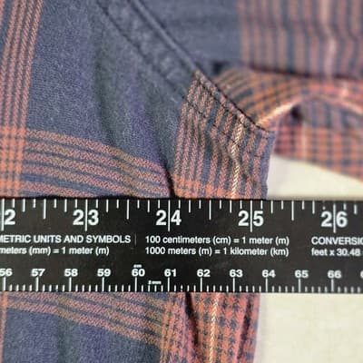 Wrangler Men's XXL Plaid Long Sleeve Button Up Shirt * Flawed* - Thumbnail 5