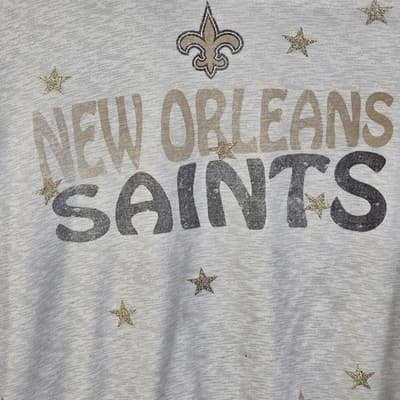 Team Apparel Women's XL White / Gold New Orleans Saints Short Sleeve Shirt - Thumbnail 2