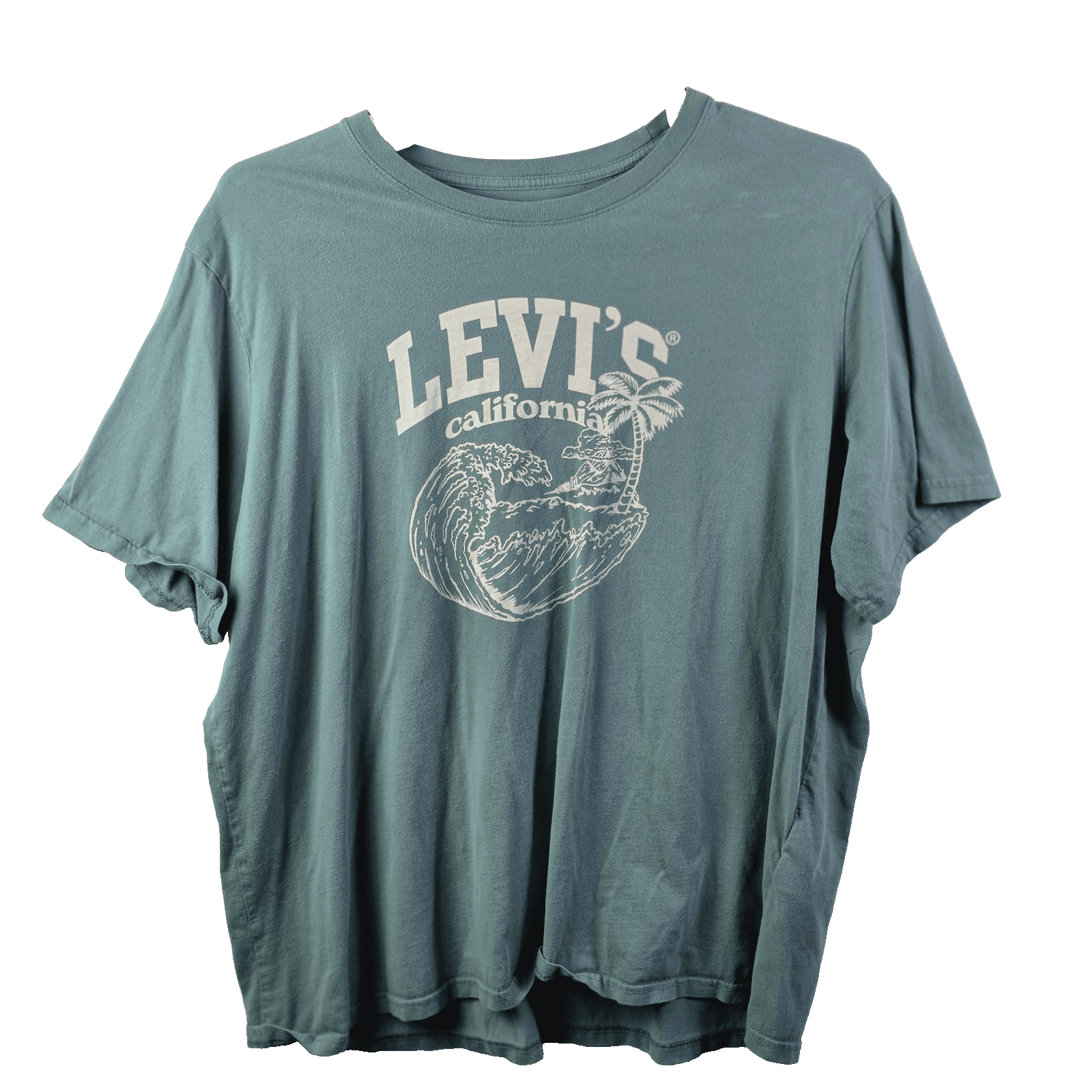 Levi Strauss & Co Men's XXL Teal Short Sleeve T-Shirt * Flawed * - Image 1