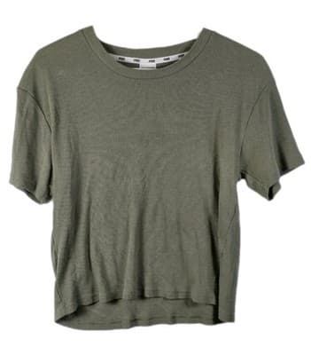 Pink Victoria Secret Women's Medium Light Green Short Sleeve Shirt - Image 1