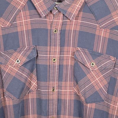 Wrangler Men's XXL Plaid Long Sleeve Button Up Shirt * Flawed* - Thumbnail 2