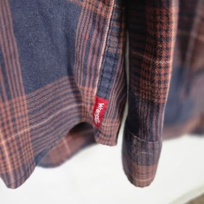 Wrangler Men's XXL Plaid Long Sleeve Button Up Shirt * Flawed* - Thumbnail 4