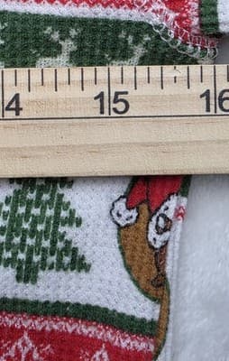 Buc-ees Youth Large Christmas Pajamas PJ Waffle Knit Zip One Piece RN # 1091689 - Thumbnail 7
