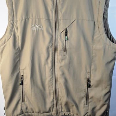 Mens XXL Tan Sleeveless Mesh Lined Best - Thumbnail 2
