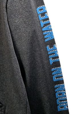 Costa Men's XL Grey " Boat On The Water "Long Sleeve Hoodie - Thumbnail 5