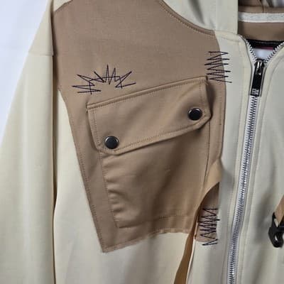 Demolition Men's XL Tan Multicolored Full Zip Jacket - Thumbnail 3