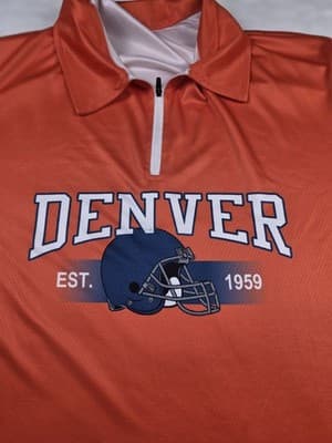 Denver Broncos Men's Large Short Sleeve Pullover - Thumbnail 2