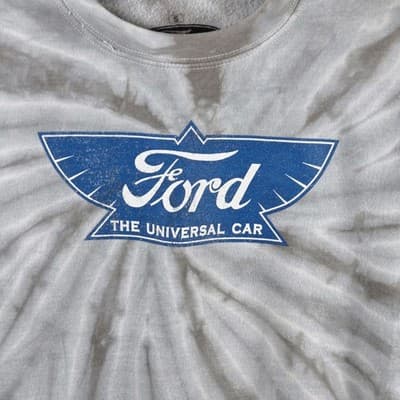 Ford Size Small Blur / Gray Tie Dyed Graphic Long Sleeve Sweatshirt - Thumbnail 2