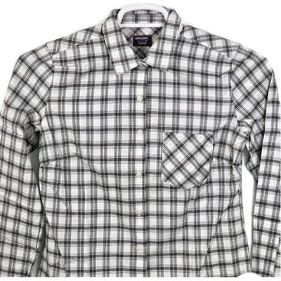 NWT Untuckit Women’s White Marina Plaid Long Sleeve In Sizes 0, 2, 4 & 6 - Thumbnail 2