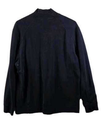 Calvin Klein Mens Large Black 1/4 Zip Pullover - Thumbnail 5