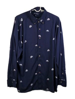 Daniel Cremieux Men's XL Blue St. Bart's Collection Long Sleeve Button Up Shirt - Image 1