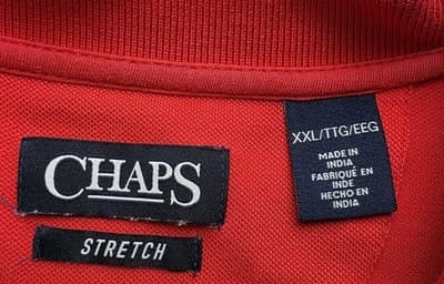 Chaps Men's XXL Red Polo Short Sleeve Golf Shirt - Thumbnail 4