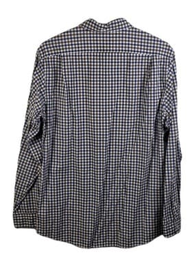Daniel Cremieux Men’s Medium Slim Fit Burgundy Gray Plaid Long Sleeve Shirt - Thumbnail 5