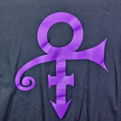 Prince "Purple One Logo" Unisex Large Black Short Sleeve T-Shirt RN93846 - Thumbnail 2