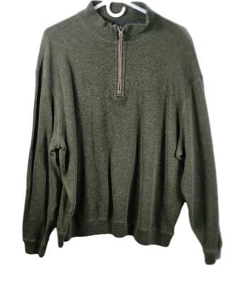 Daniel Cremieux Medium Olive Sweater with Elbow Patches - Image 1