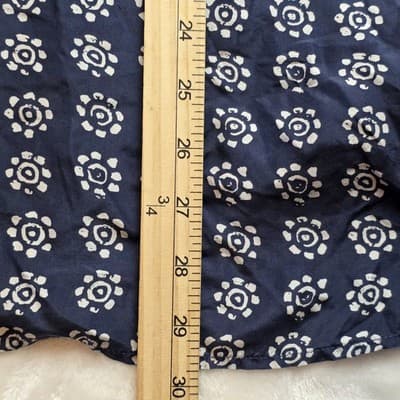 Summa Men's XL Blue Fish Floral 100% Silk Short Sleeve Button Up Shirt RN 81340 - Thumbnail 6