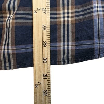 Daniel Cremieux Men’s XL Brown/ Blue Checkered Long Sleeve Button Up Shirt - Thumbnail 7
