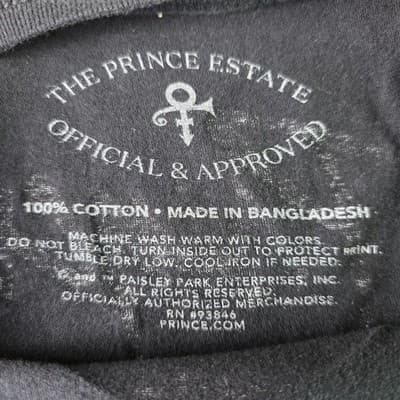 Prince "Purple One Logo" Unisex Large Black Short Sleeve T-Shirt RN93846 - Thumbnail 3