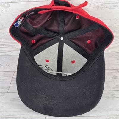 MLB Cincinnati Reds Baseball Cap Red And Black Snap Back Adjustable Cap - Thumbnail 6