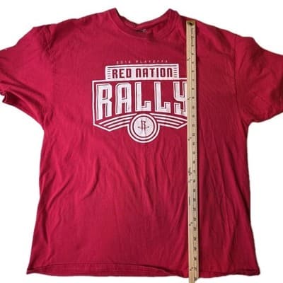 Port Authority Houston Rockets Men's XL Red Rally T-Shirt - Thumbnail 8