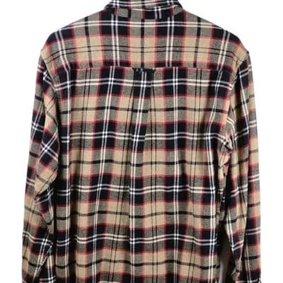 Red Head Men's Medium Brown Multicolored Plaid Long Sleeve Flannel Shirt - Thumbnail 7
