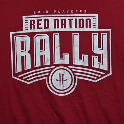 Port Authority Houston Rockets Men's XL Red Rally T-Shirt - Thumbnail 2