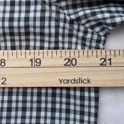Nick Graham Men's 15.5- 32/33 Green & White Checkered Long Sleeve Shirt - Thumbnail 6