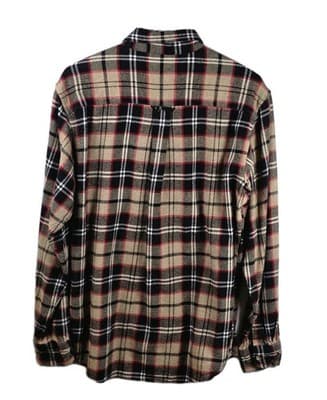 Red Head Men's Medium Brown Multicolored Plaid Long Sleeve Flannel Shirt - Thumbnail 6
