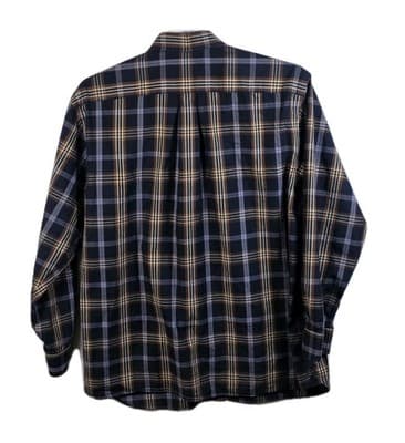 Daniel Cremieux Men’s XL Brown/ Blue Checkered Long Sleeve Button Up Shirt - Thumbnail 5
