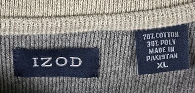 Izod Men's Tan XL V-Neck Sweater - Thumbnail 3