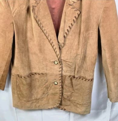 Vintage Renaissance Women's Medium Brown Leather Jacket - Thumbnail 2