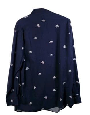 Daniel Cremieux Men's XL Blue St. Bart's Collection Long Sleeve Button Up Shirt - Thumbnail 5