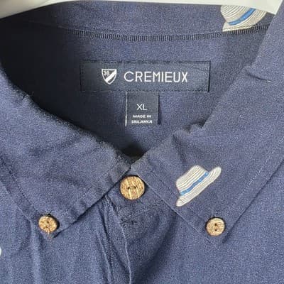 Daniel Cremieux Men's XL Blue St. Bart's Collection Long Sleeve Button Up Shirt - Thumbnail 2