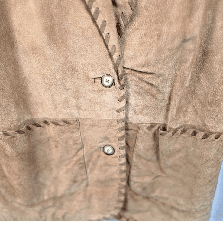 Vintage Renaissance Women's Medium Brown Leather Jacket - Thumbnail 3