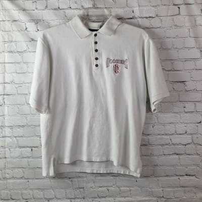 Indiana Hoosiers Men's Large White S/S Polo Shirt - Image 1