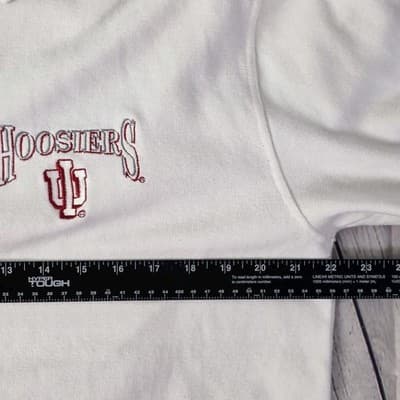Indiana Hoosiers Men's Large White S/S Polo Shirt - Thumbnail 6