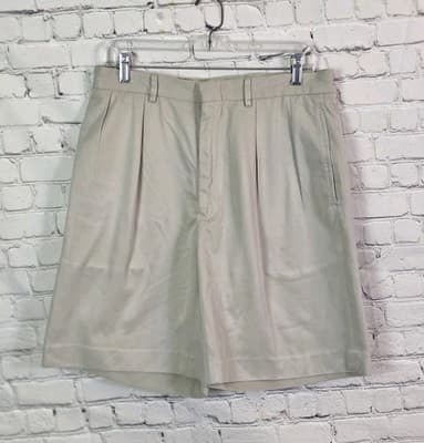 Polo Golf Ralph Lauren Men's 32 Beige Linen- Silk Blend Khaki Shorts - Image 1