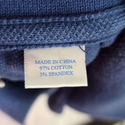 Southern Tide Men's Medium Blue Embroidery Logo Short Sleeve Polo Shirt - Thumbnail 4