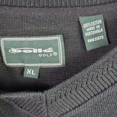Bolle Men's XL Black V-Neck Golf Vest - Thumbnail 2