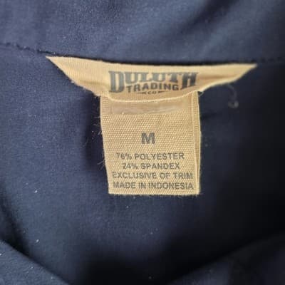 Duluth Trading Women's Medium Navy Blue Long Sleeve Button Down Shirt - Thumbnail 2