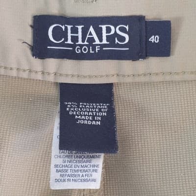 Chaps Men's 40 Tan Cargo Stretch Performance Golf Shorts - Thumbnail 4