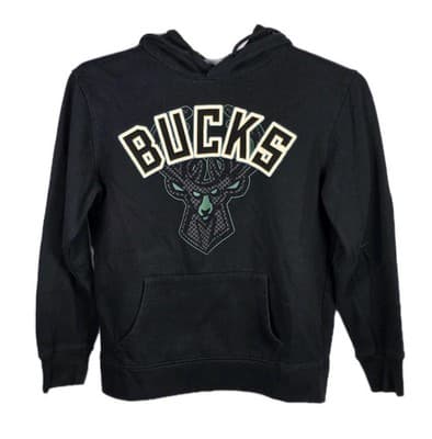 Milwaukee Bucks Small Black Long Sleeve Hoodie - Image 1