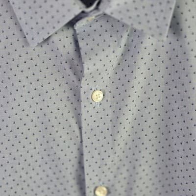Fairlane Men's Large Blue Plaid No Stretch Long Sleeve Button Down Shirt - Thumbnail 3